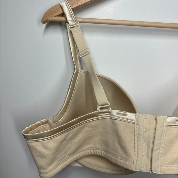 Cacique Cotton T-Shirt Bra Lightly Lined Beige Tan Sz 46D Plus Size Neutral - Picture 6 of 12
